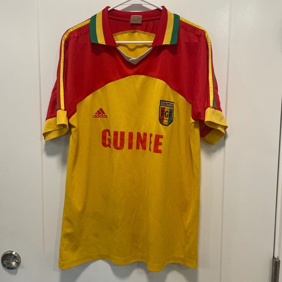 adidas Other - Vintage Rare Adidas Guinea National Team Soccer Jersey Yellow Men 4XL Guinee FGF